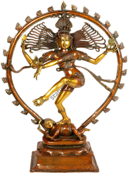 Bronze Large Size Hindu Dancing Shiva Nataraja Exclusive Décor Showpiece 3 Feet by vendor-unknown - Hindu Gods (View 2)