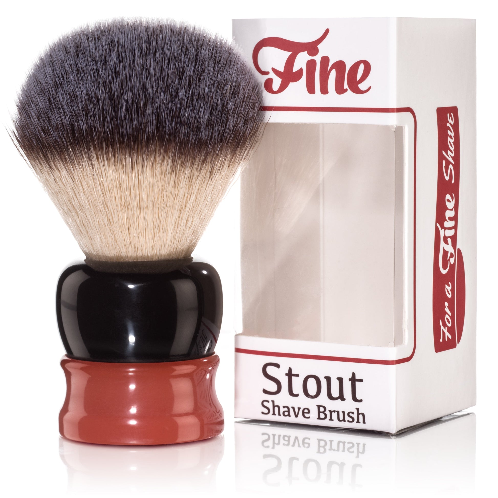 Fine Accoutrements Stout Shaving Brush - Orange/Brown - Eco-friendly - Sama Homes