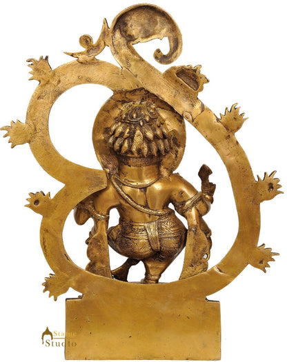 Om Aum Signage Ganesha Statue Base Brass Bronze Metal Six Arms Ganesha 16.5" by vendor-unknown - Hindu Gods (View 3)