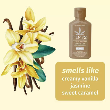 Hempz Vanilla Lux Herbal Body Moisturizer with Niacinamide 2.25oz. by Hempz - Sustainable Living (View 2)