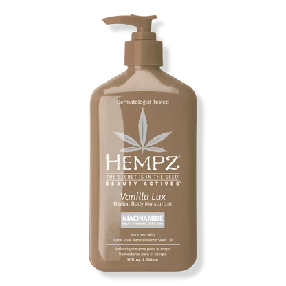 Hempz Vanilla Lux Herbal Body Moisturizer with Niacinamide 17oz. by Hempz - Sustainable Living