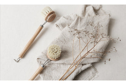 Eco-Friendly Beech Wood Handle Pot Brush with Durable Steel & Plastic Bristles by SAMA Homes - 0 (View 4)
