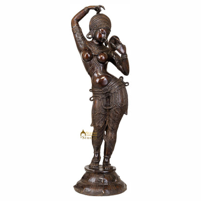 Large Size Nayika Dressing Herself (A Sculpture Inspired by Khajuraho) by vendor-unknown - Decor (View 2)