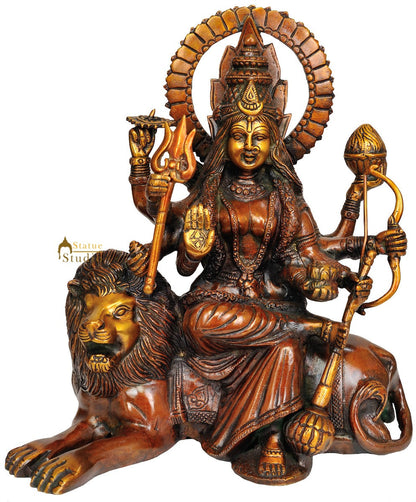 Ashtabhuja Simhavahini Durga Seated on Lion by vendor-unknown - Hindu Gods (View 2)