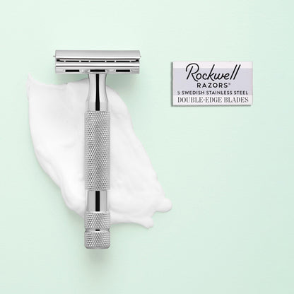 Rockwell 2C Adjustable DE Safety Razor - White Chrome (2 Settings) by Rockwell - Double Edge Safety Razors (View 2)