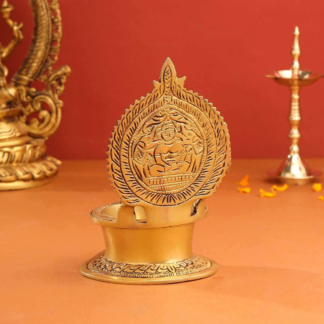 Brass Ashtalakshmi Diya (7 Inch) - Image 4