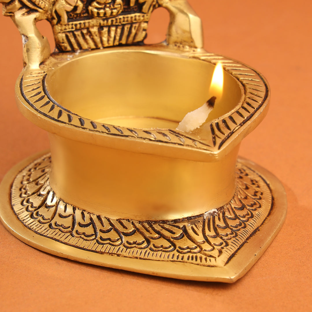 Brass Ashtalakshmi Diya (7 Inch) - Image 5