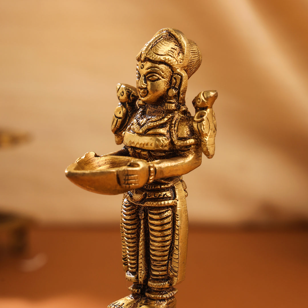 Brass Deep Lakshmi Pair (4.5 Inch) - Image 13