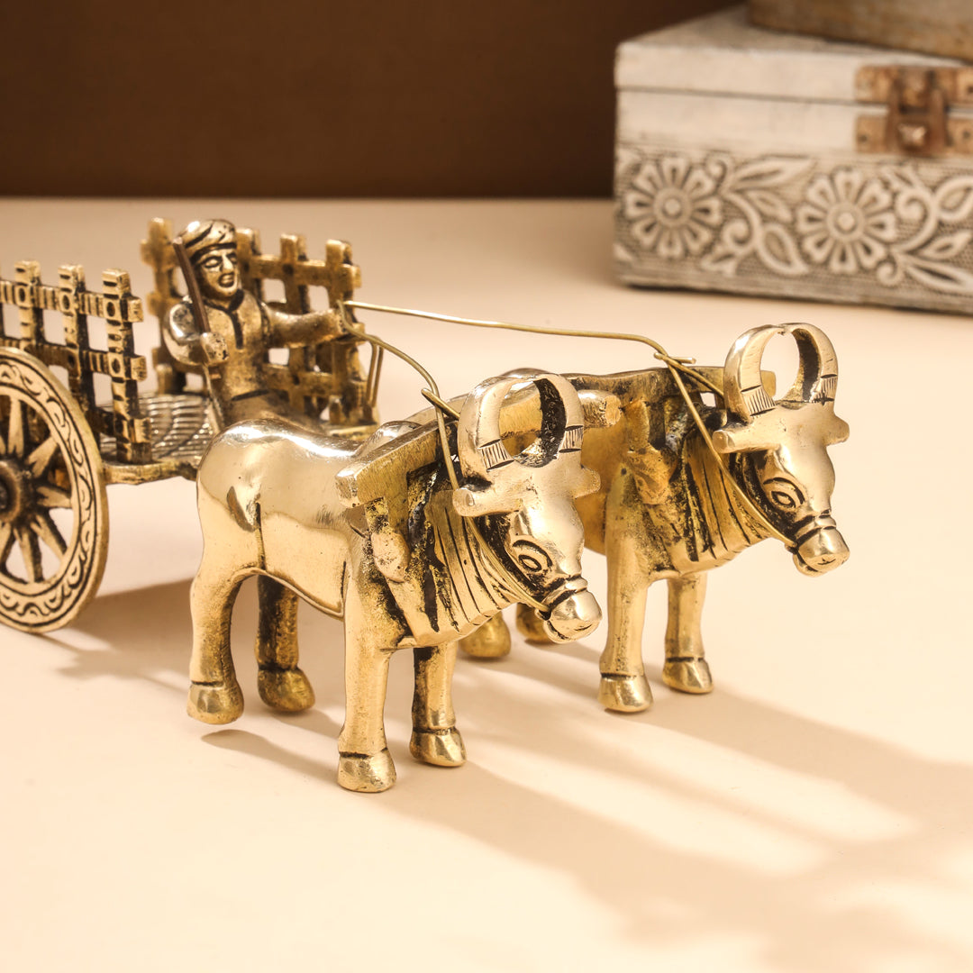 Brass Double Bullock Cart (3 Inch) - Image 5
