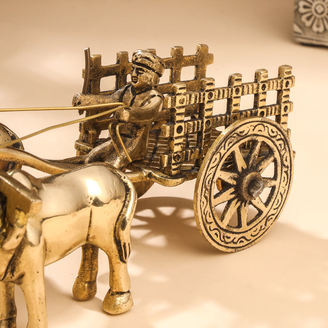 Brass Double Bullock Cart (3 Inch) - Image 6