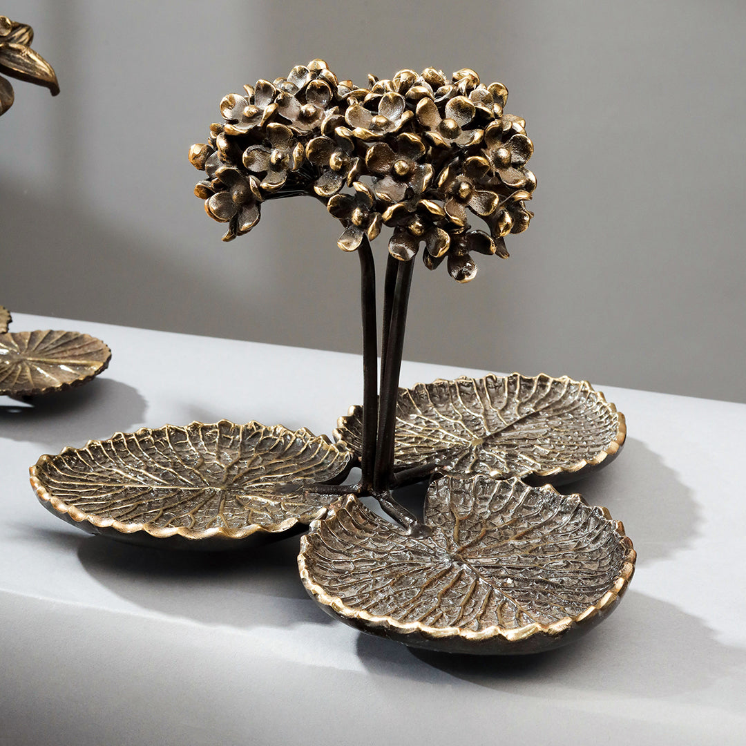 Brass Decorative Urli With Tree Showpiece - Eco-friendly - Sama Homes