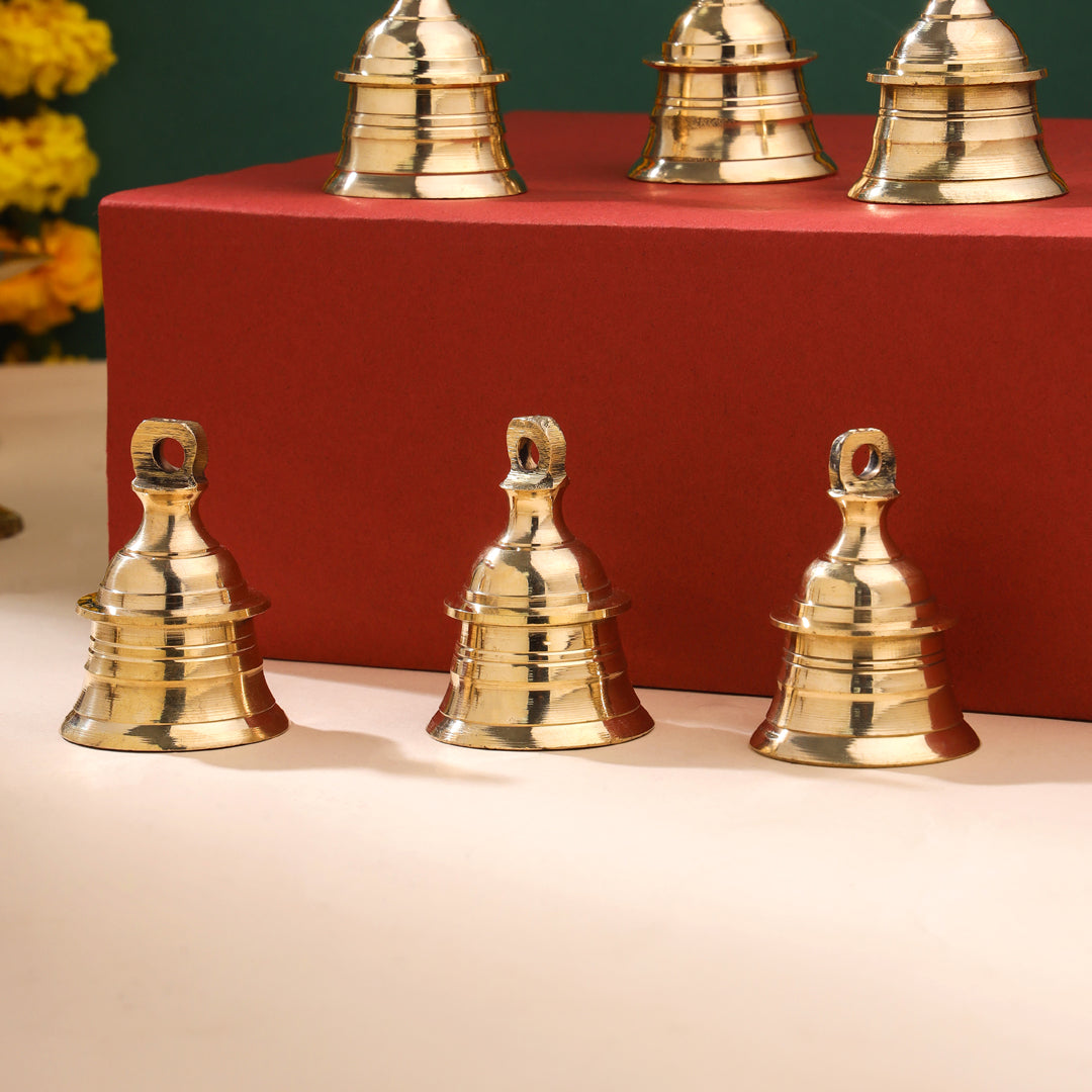 Brass Decorative Wall Hanging Bells Set (2.5 Inch) - Image 5