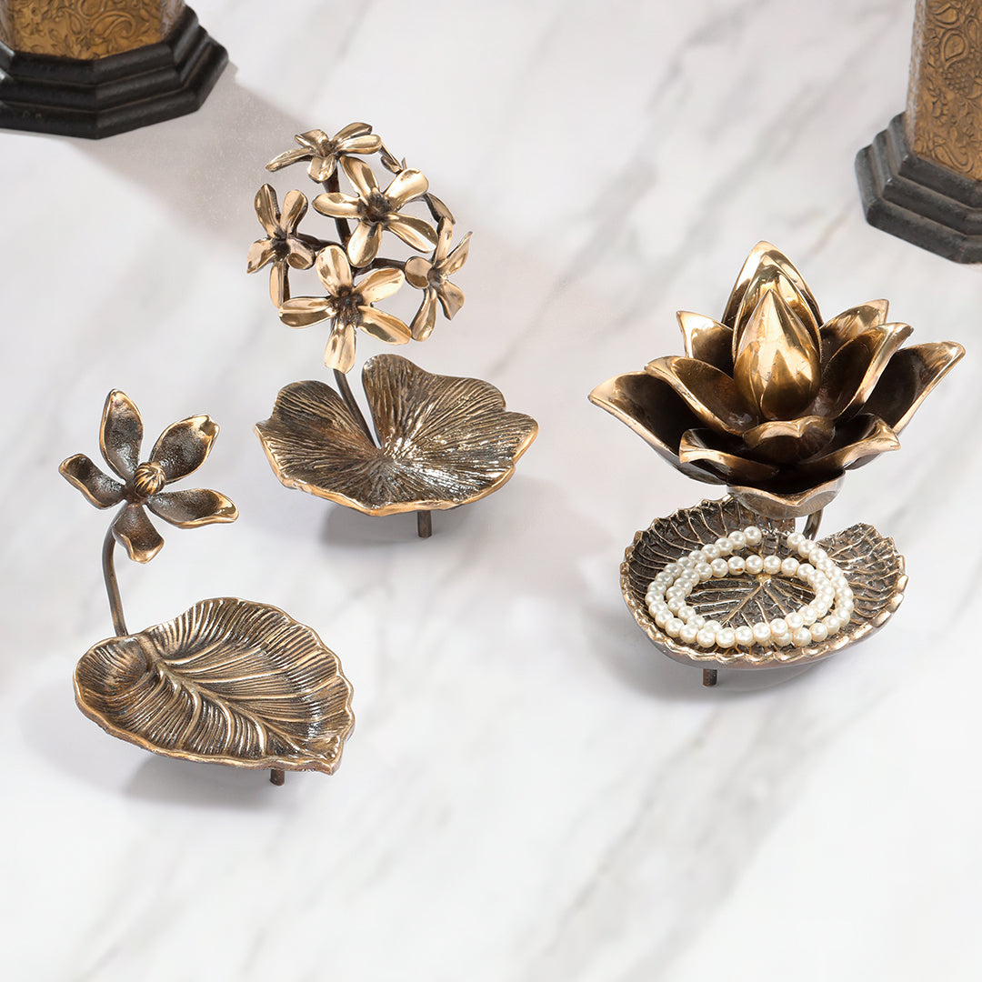 Brass Decorative Urli With Flower Showpiece - Image 2