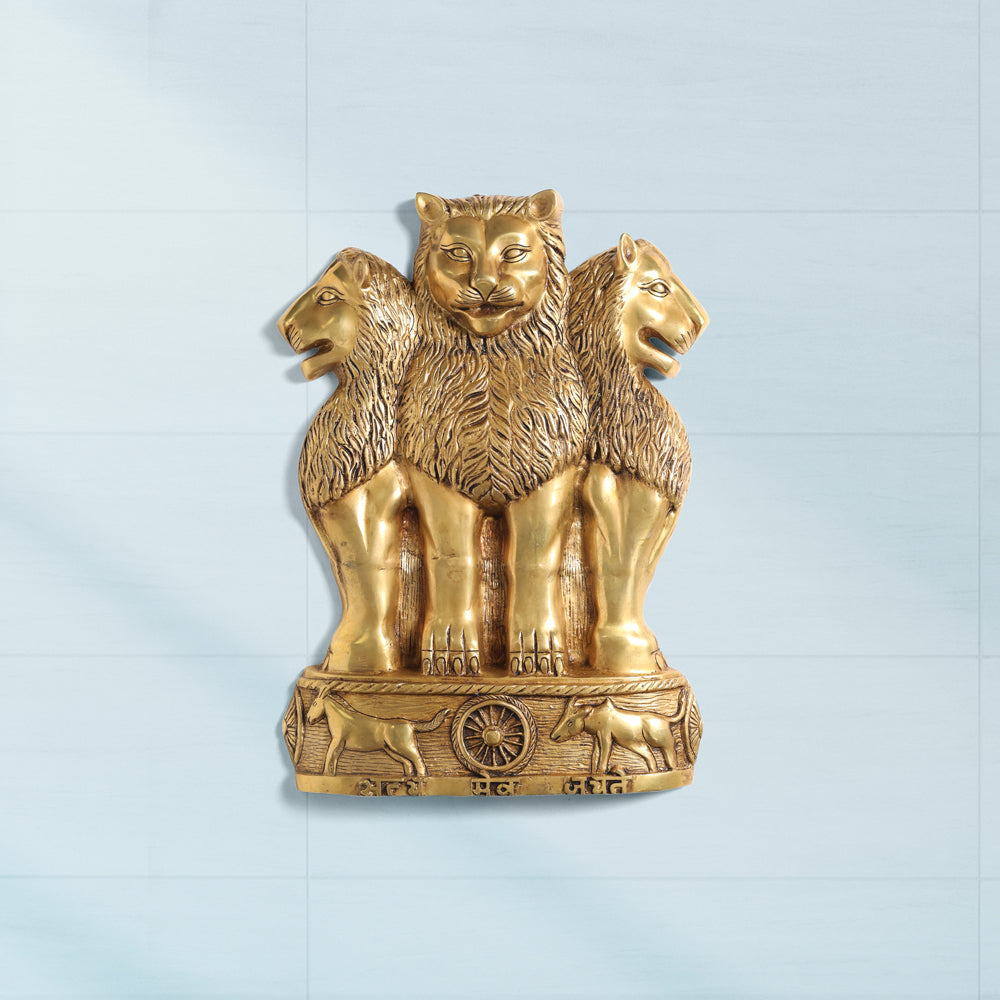 Brass Ashok Stambh Wall Hanging (19.5 Inch) - Eco-friendly - Sama Homes