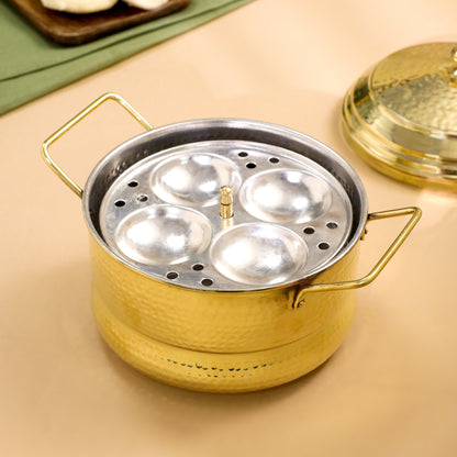 Handcrafted Brass Idli Maker 8" – Traditional South Indian Steamer & Ayurvedic Cookware by SAMA Homes - Idli Maker (View 11)