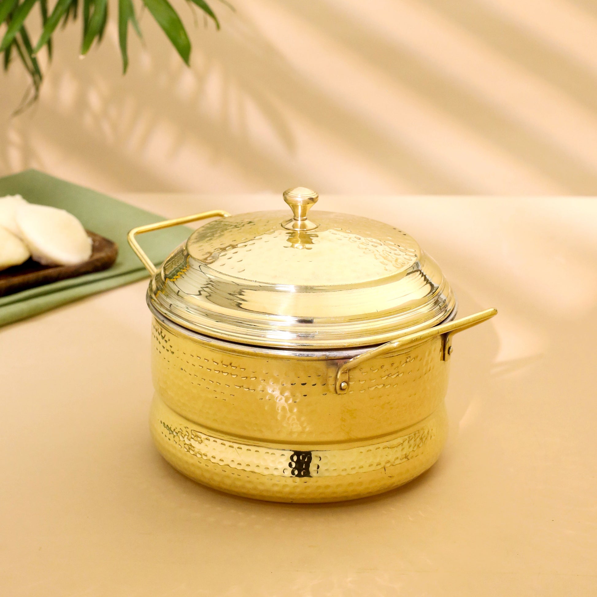 Traditional Brass Idli Cooker / Idli Maker – Ayurvedic Cookware (8 Inch, Handcrafted, South Indian Style) - Image 8