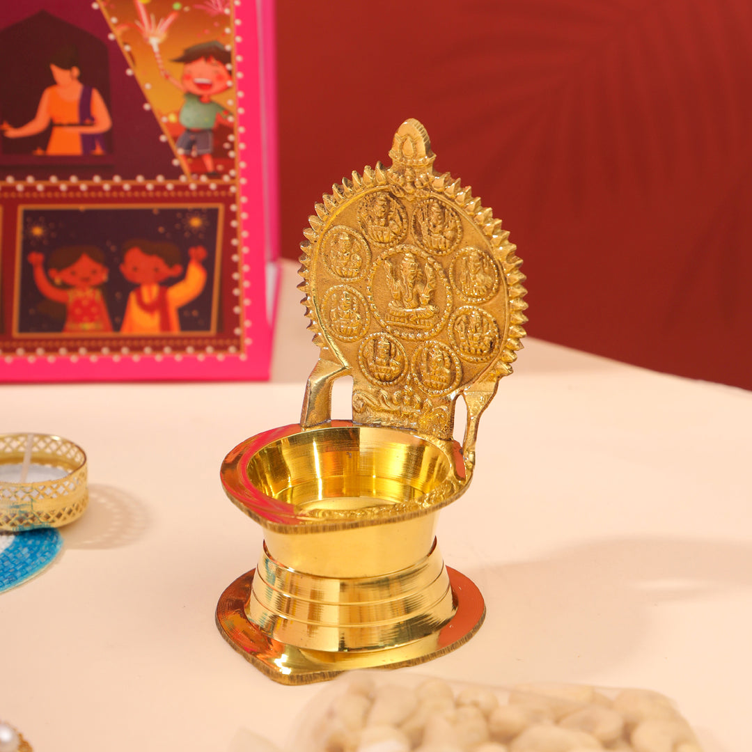 Brass Ashtalakshmi Diya Festive Gift Hamper - Image 5