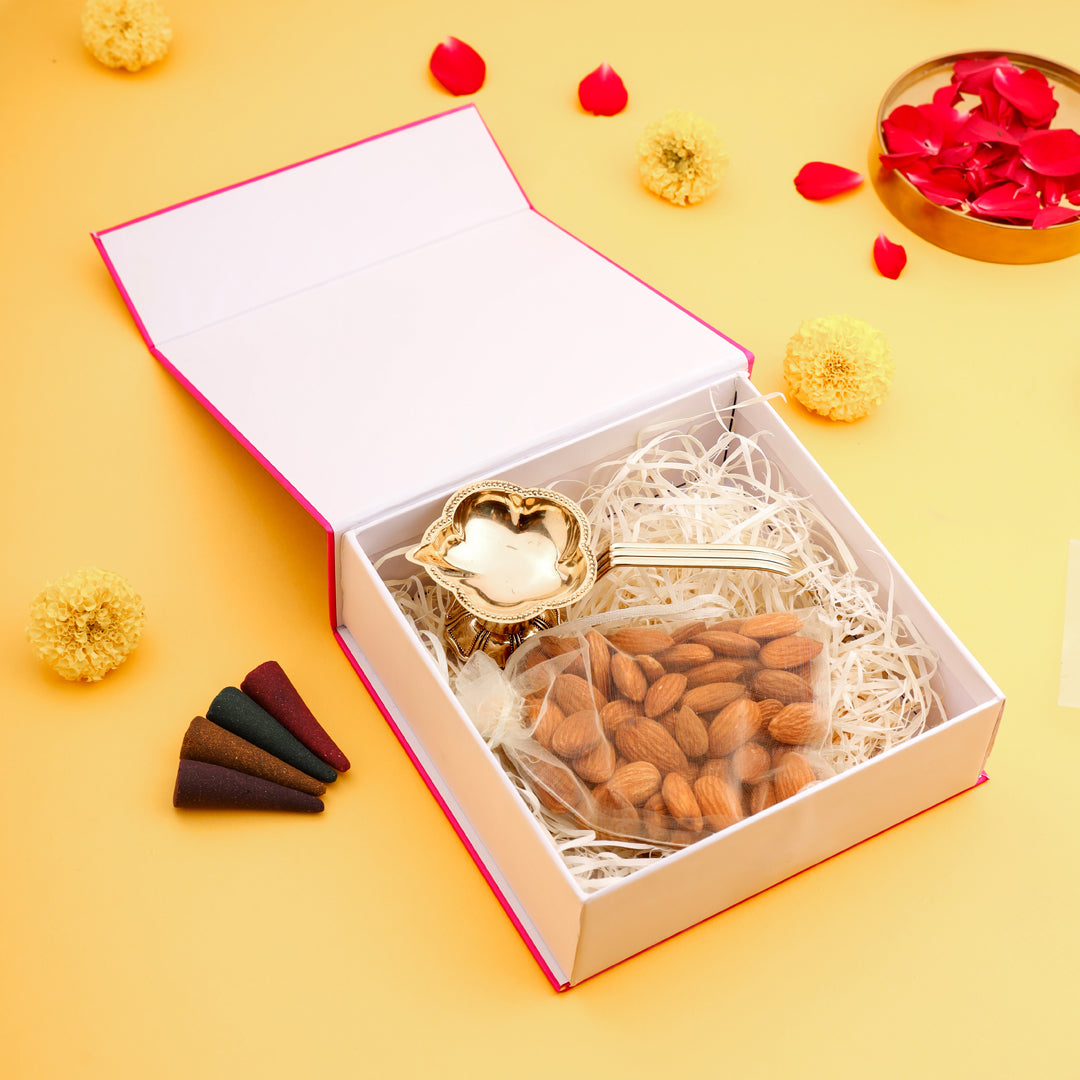 Brass Diya Festive Gift Hamper - Eco-friendly - Sama Homes
