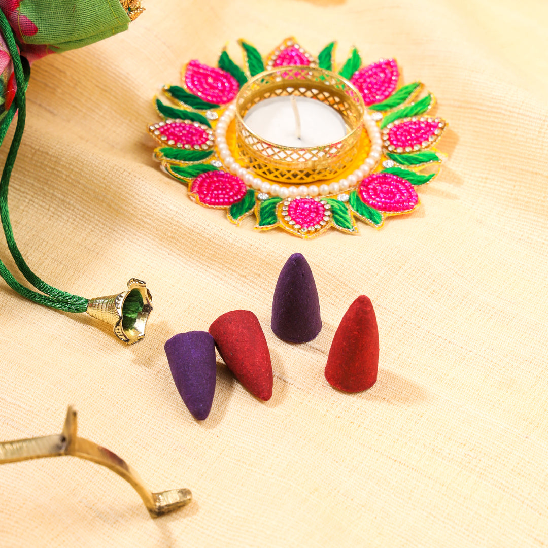 Brass Diya Festive Potli/Hamper - Image 3