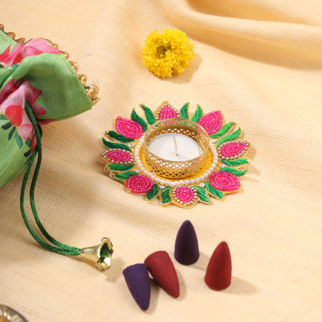 Brass Diya Festive Potli/Hamper - Image 4