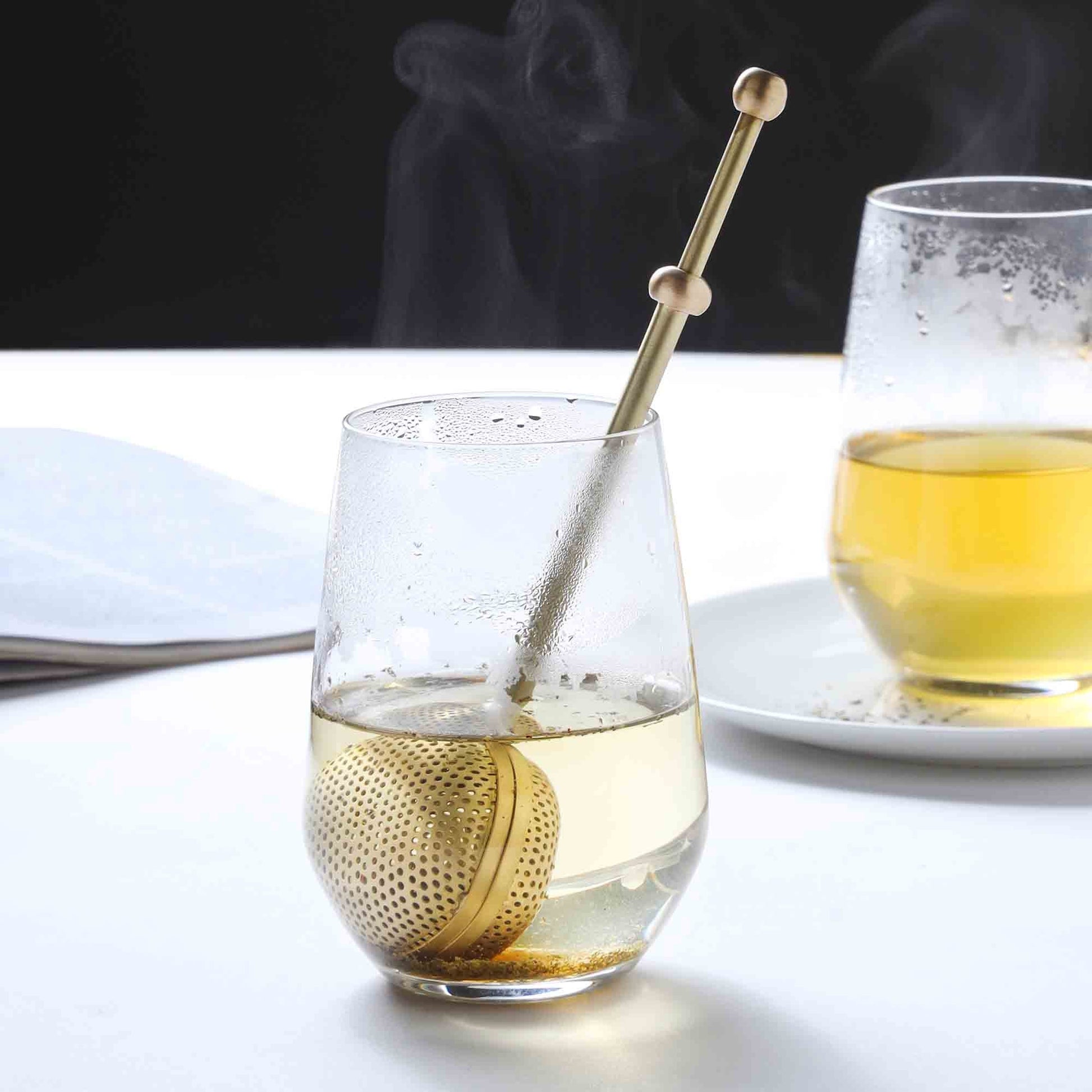 Brass Pump Tea Infuser – 7 Inch | Telescopic Loose Leaf Tea Strainer with Spring Handle – Image 4 - Image 4