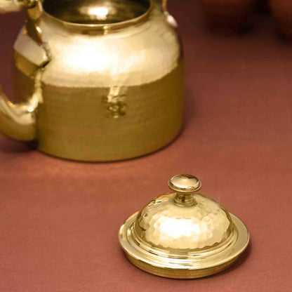 Handcrafted Brass Tea Pot / Kettle – Traditional Indian Teapot | Available in Two Sizes | Authentic Handmade Kitchenware – Image 4