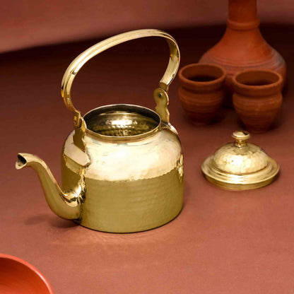 Handcrafted Brass Tea Pot / Kettle – Traditional Indian Teapot | Available in Two Sizes | Authentic Handmade Kitchenware – Image 5