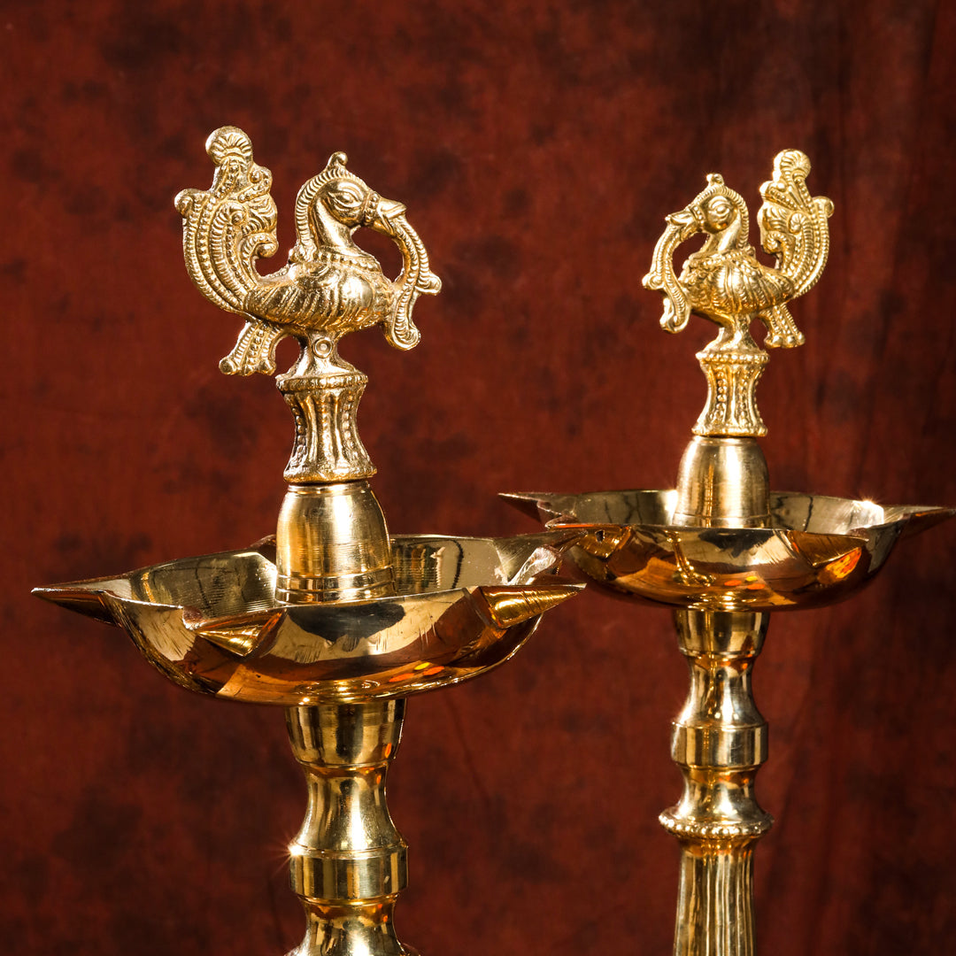 Brass Daana Kaashi Samai Pair - Image 3