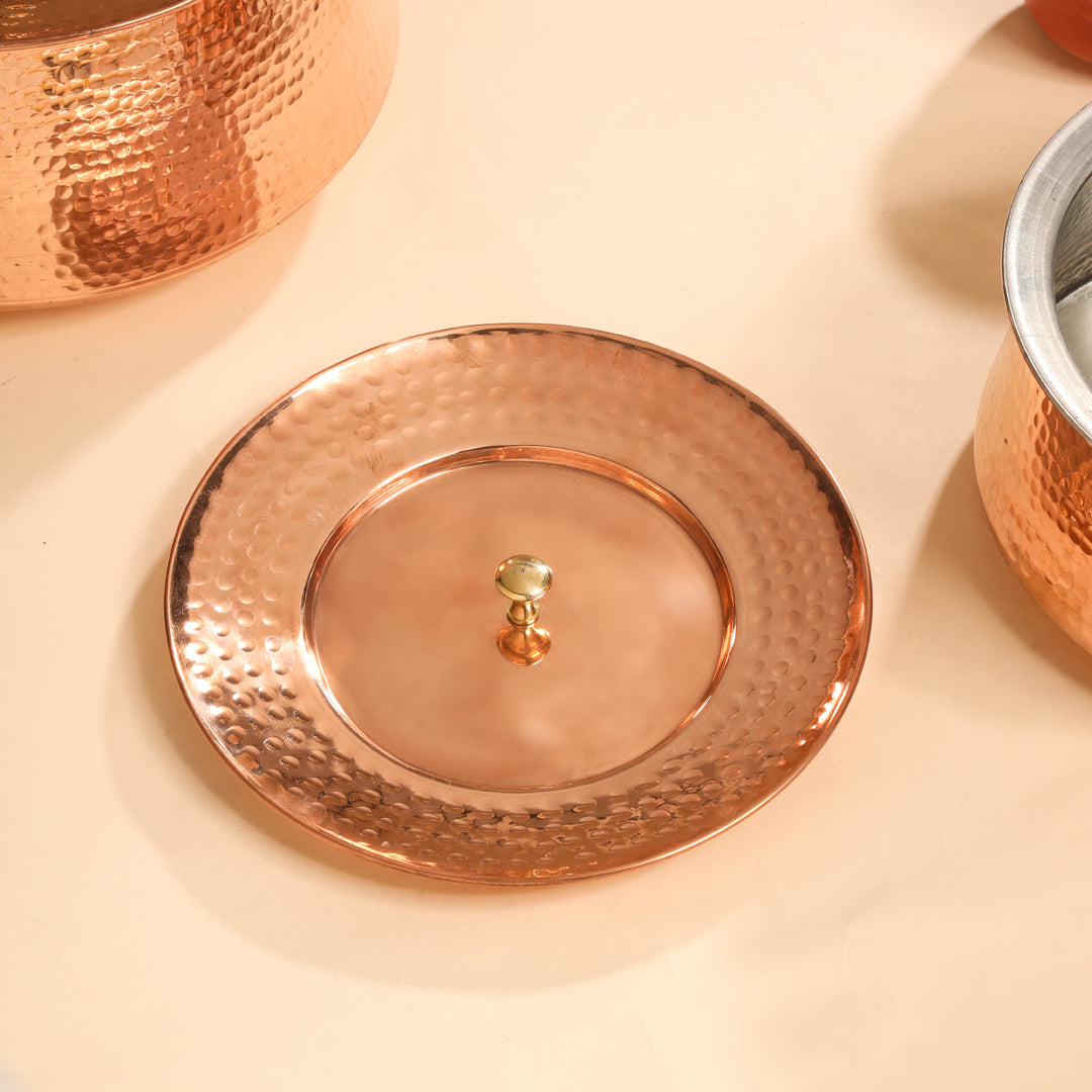 Handcrafted Copper Handi with Lid – Sustainable Indian Cookware | Sama Homes - Image 6