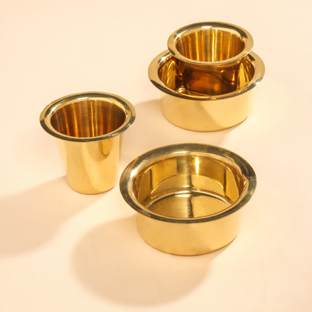 Brass Coffee Davara Pair (2.5 Inch) – Image 4 - Image 4