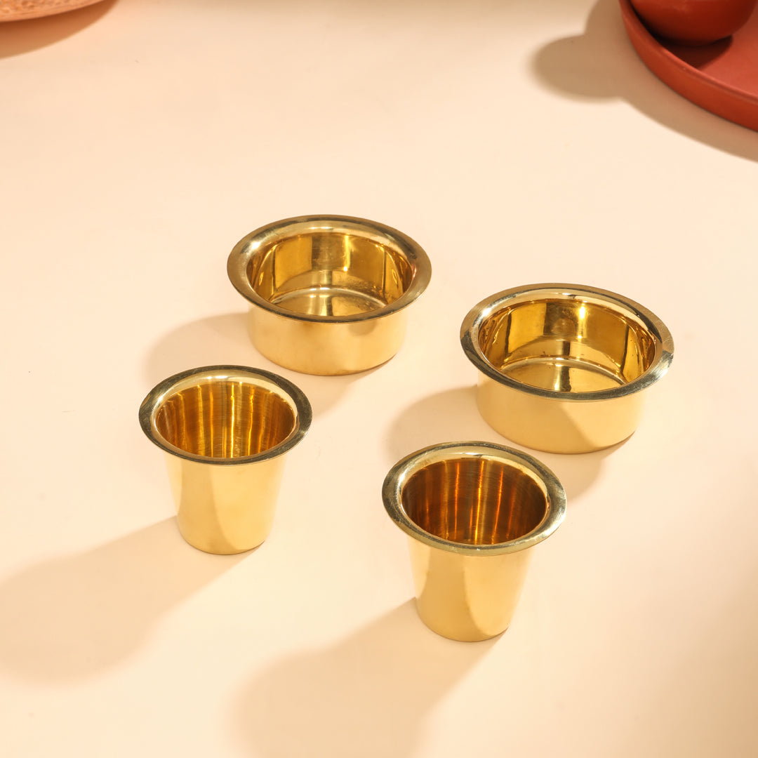 Brass Coffee Davara Pair (2.5 Inch) – Image 2