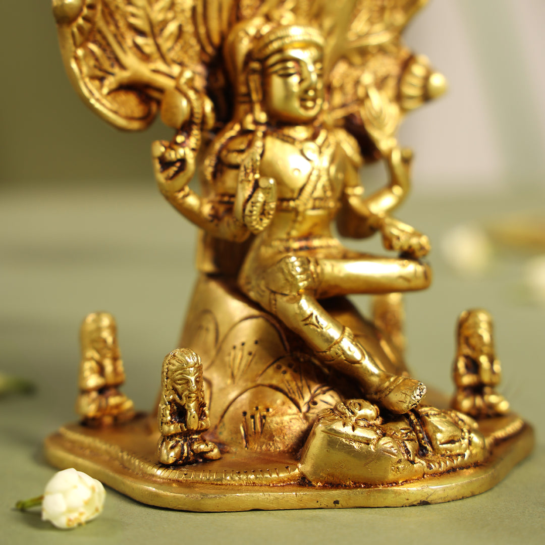 Brass Dakshinamurti Idol (6.5 Inch) - Image 6