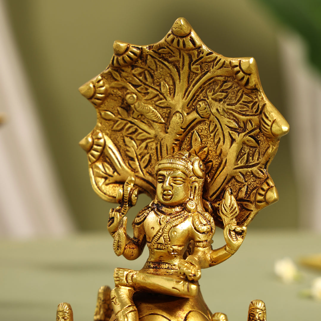 Brass Dakshinamurti Idol (6.5 Inch) - Image 3