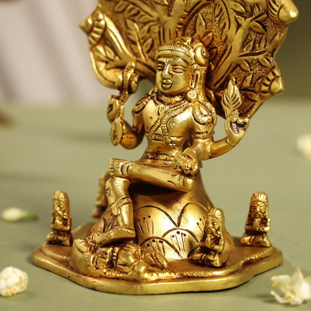 Brass Dakshinamurti Idol (6.5 Inch) - Image 7