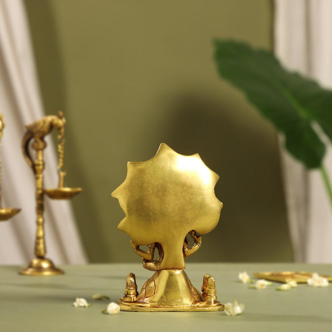 Brass Dakshinamurti Idol (6.5 Inch) - Image 4