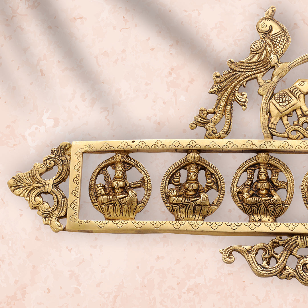 Brass Ashtalakshmi Wall hanging  (12 Inch) - Image 3