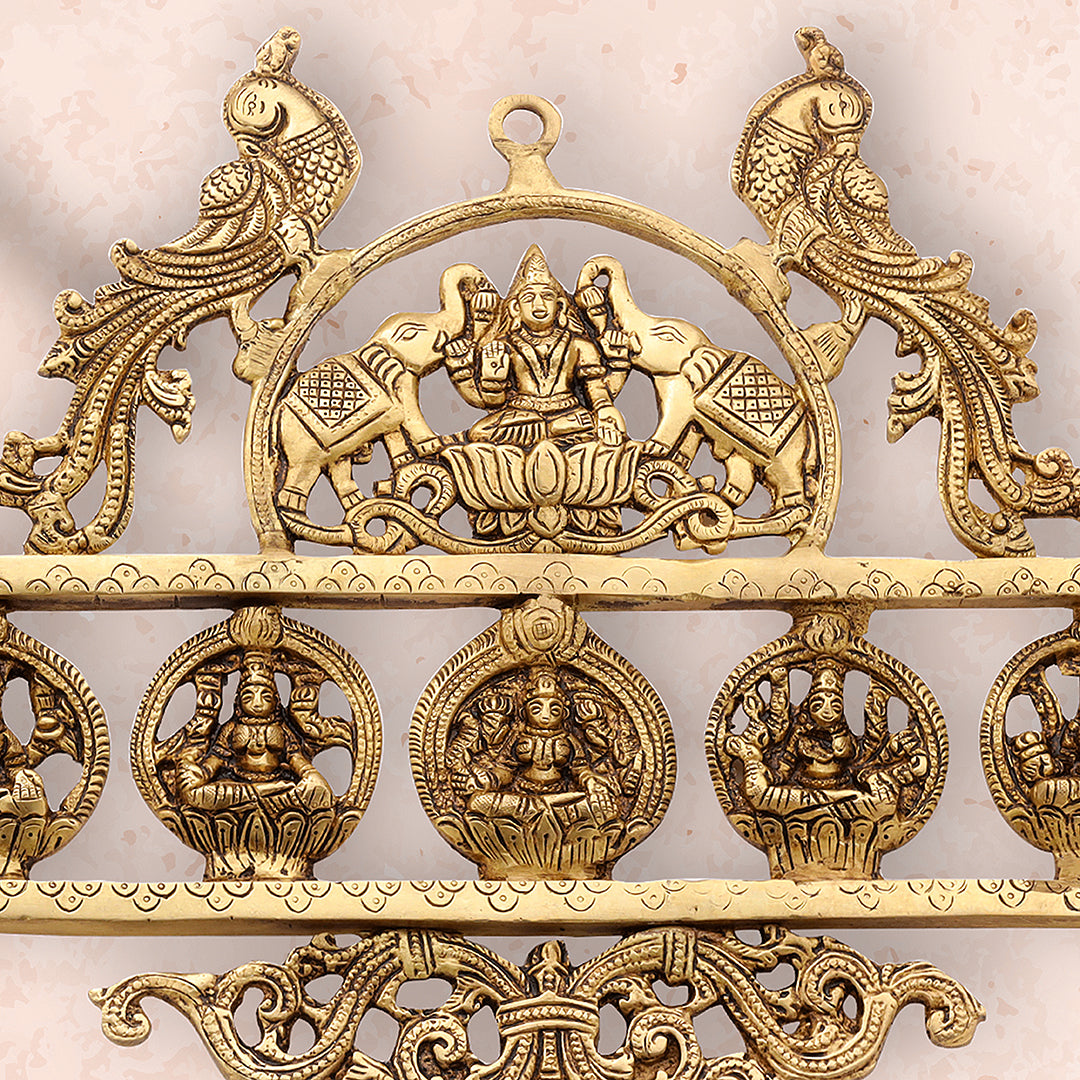 Brass Ashtalakshmi Wall hanging  (12 Inch) - Image 2