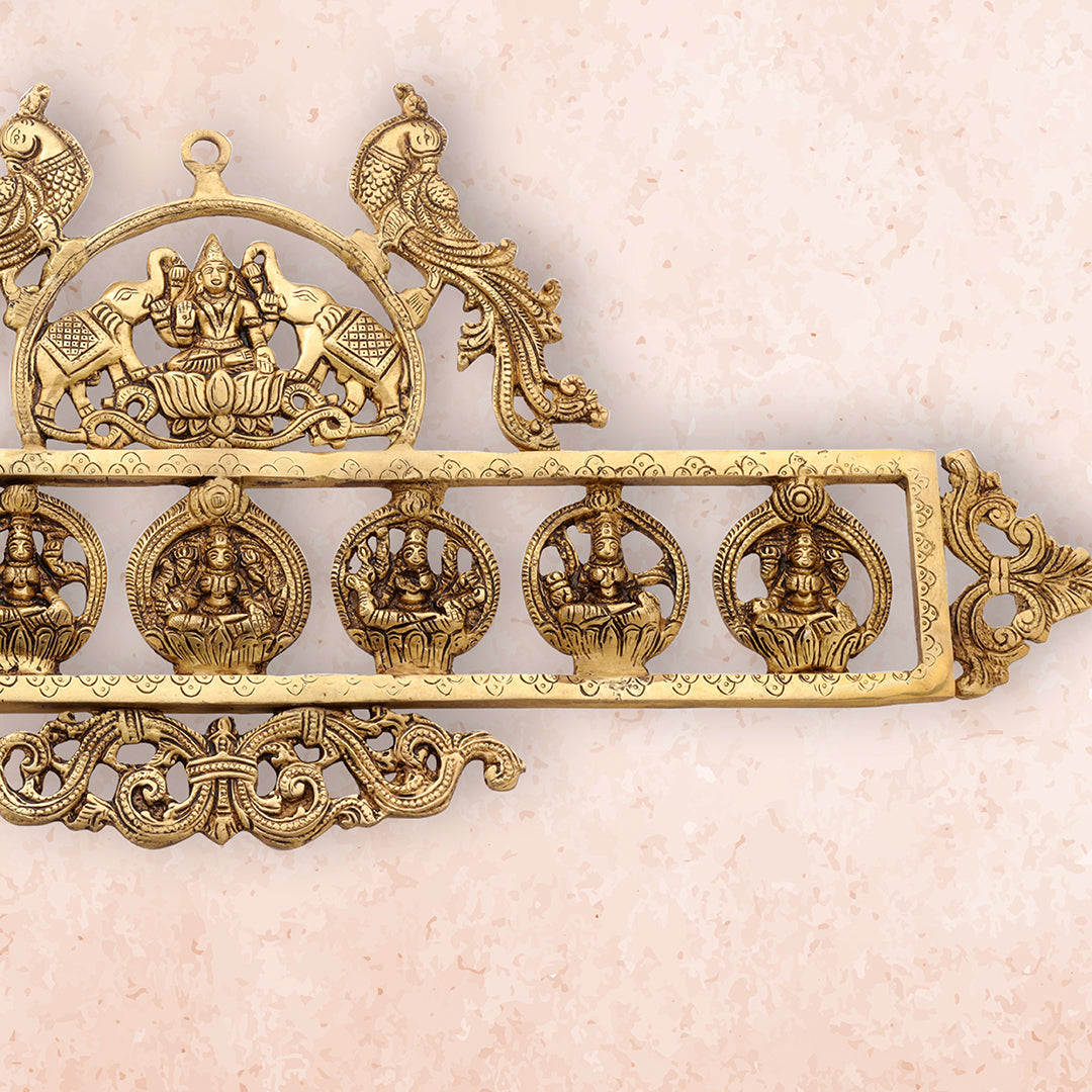 Brass Ashtalakshmi Wall hanging  (12 Inch) - Image 4