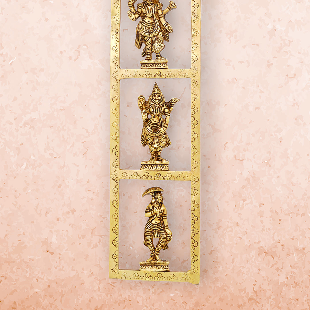 Brass Dashavatara / Vishnu Avatar Wall Hanging Set - Image 5