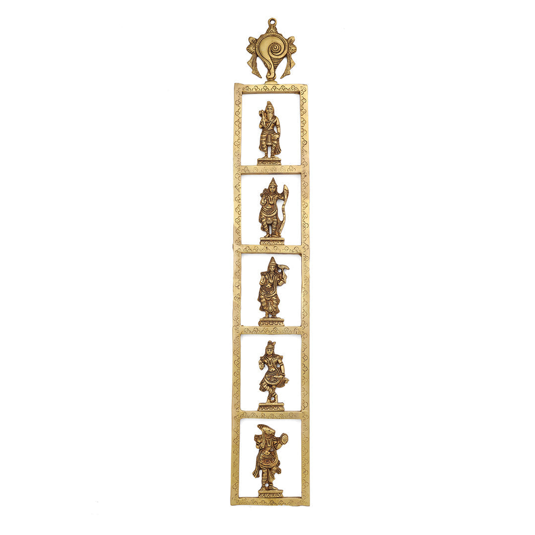Brass Dashavatara / Vishnu Avatar Wall Hanging Set - Image 8