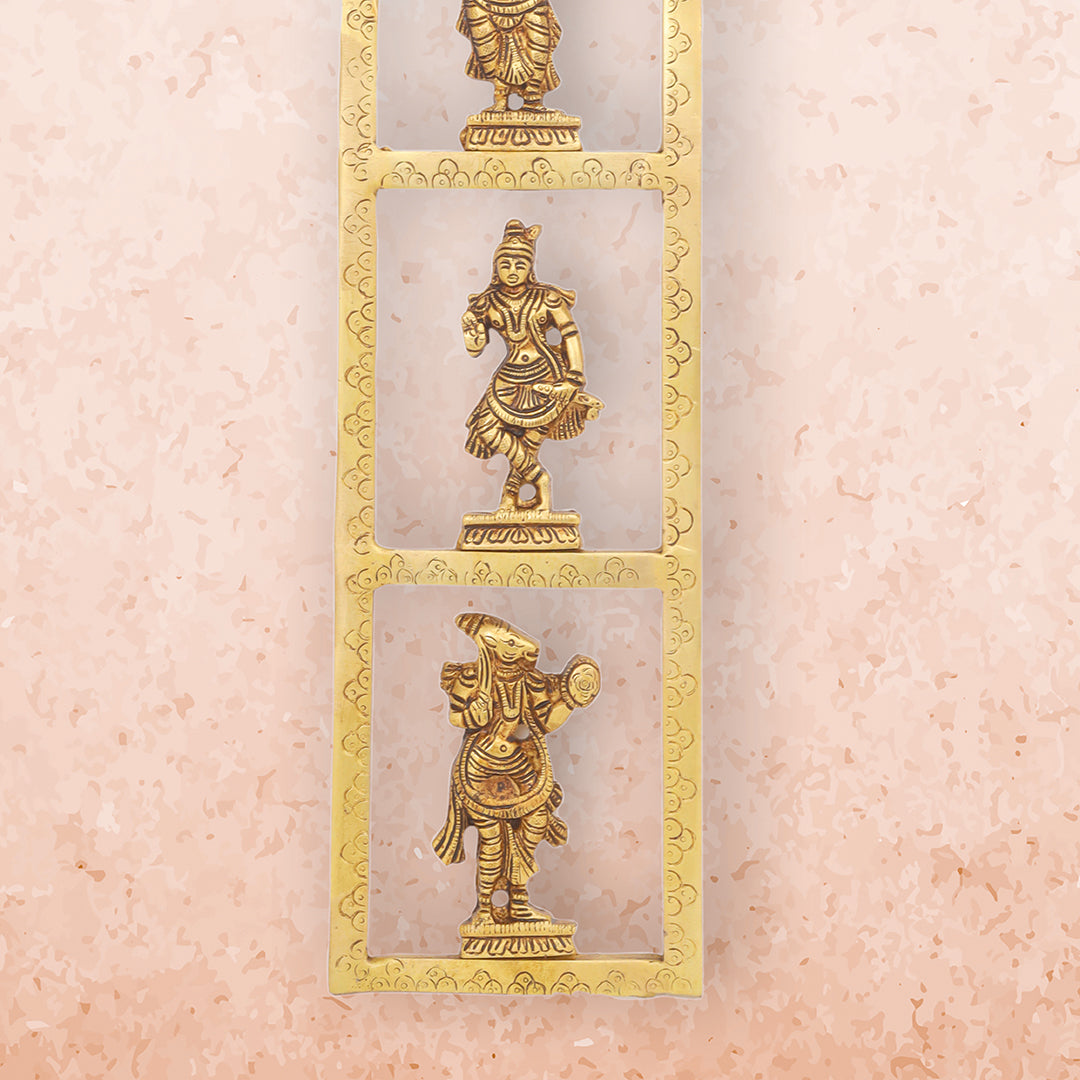 Brass Dashavatara / Vishnu Avatar Wall Hanging Set - Image 7