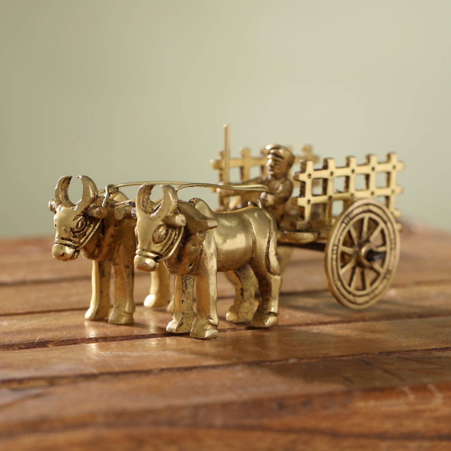 Brass Double Bullock Cart (2 Inch)