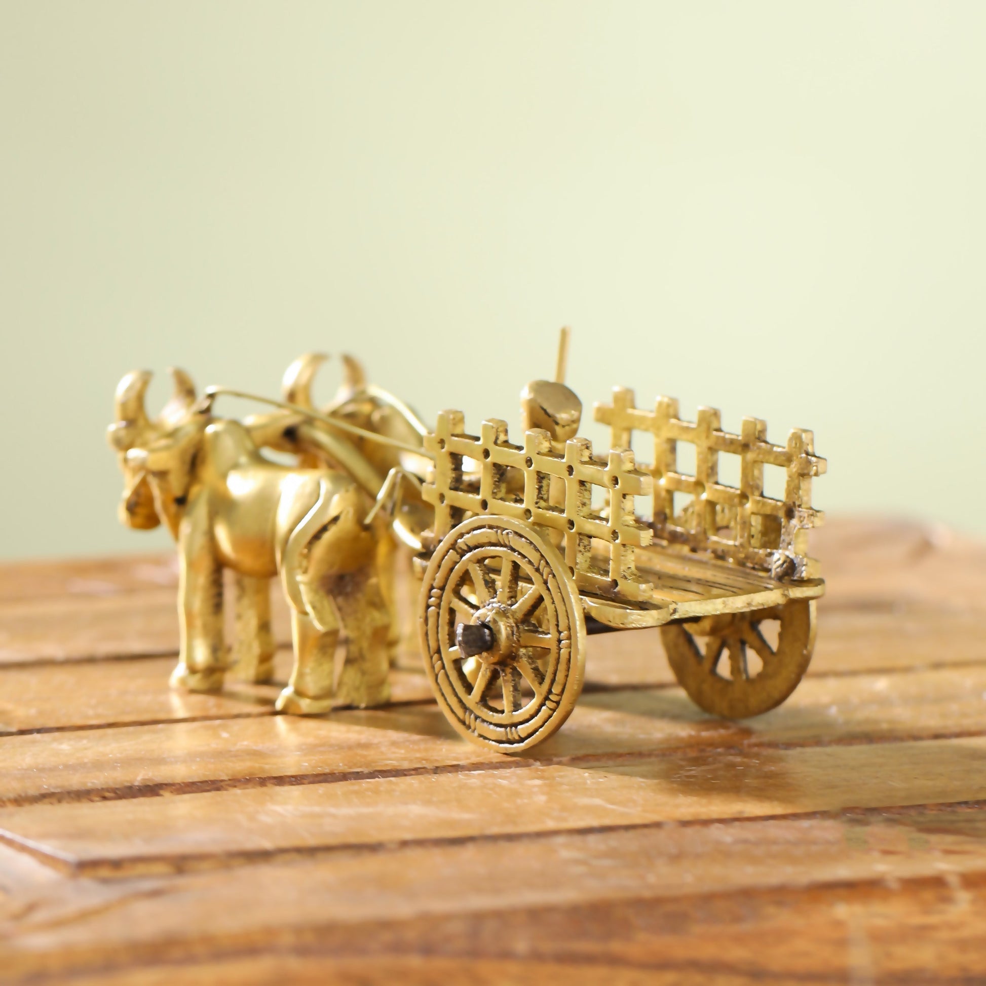 Brass Double Bullock Cart (2 Inch) - Image 5