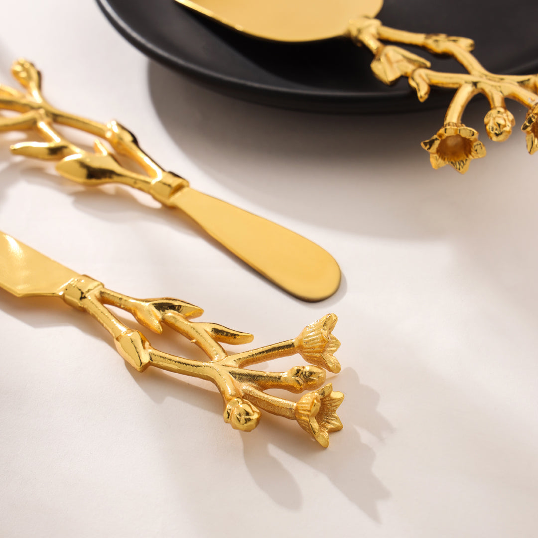 Cheese Knives Set of 3 – Handcrafted Stainless Steel & Brass Gourmet Knife Set - Image 4