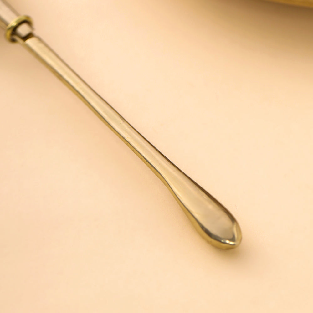 Traditional Brass Tea Infuser with Plain Handle – 7.5 Inch | Reusable Loose-Leaf Tea Strainer Ball – Image 3