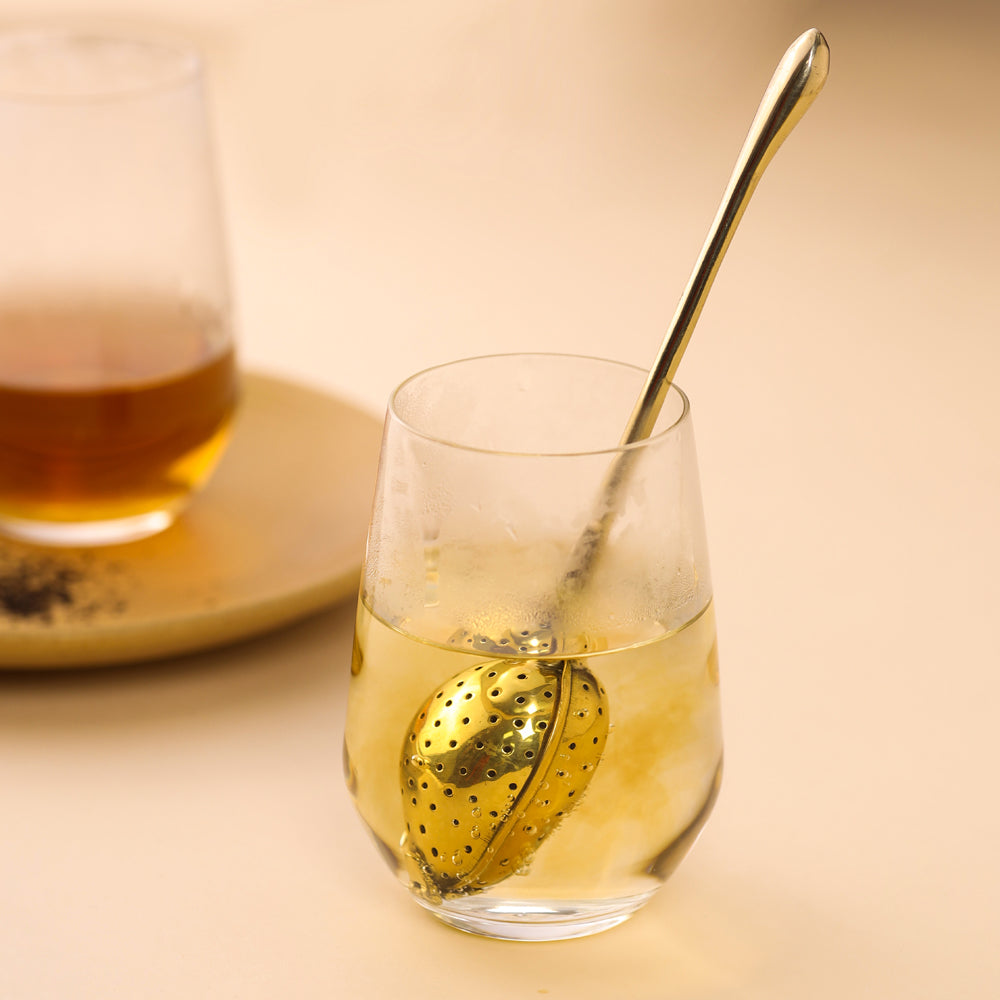 Traditional Brass Tea Infuser with Plain Handle – 7.5 Inch | Reusable Loose-Leaf Tea Strainer Ball – Image 4