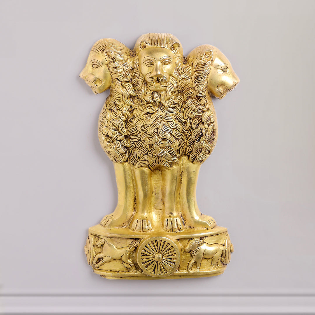 Brass Ashok Stambh Wall hanging (16 Inch) - Eco-friendly - Sama Homes