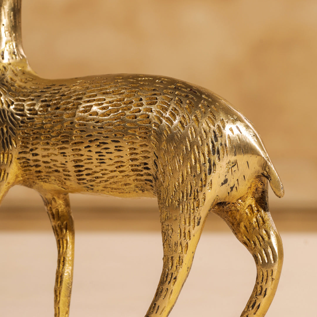 Brass Deer Figurine Showpiece (8.5 Inch) - Image 6