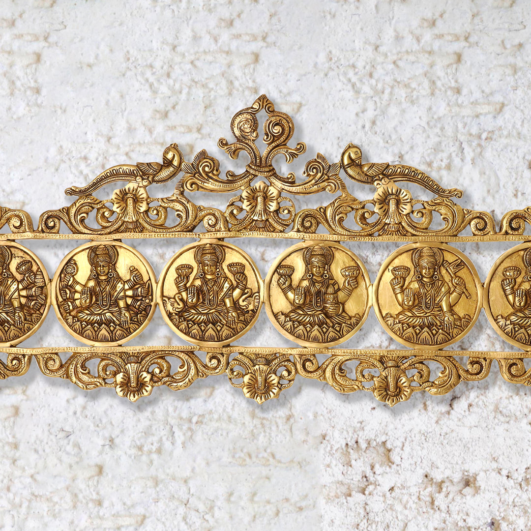 Brass Ashtalakshmi Wall hanging  (11 Inch) - Image 3