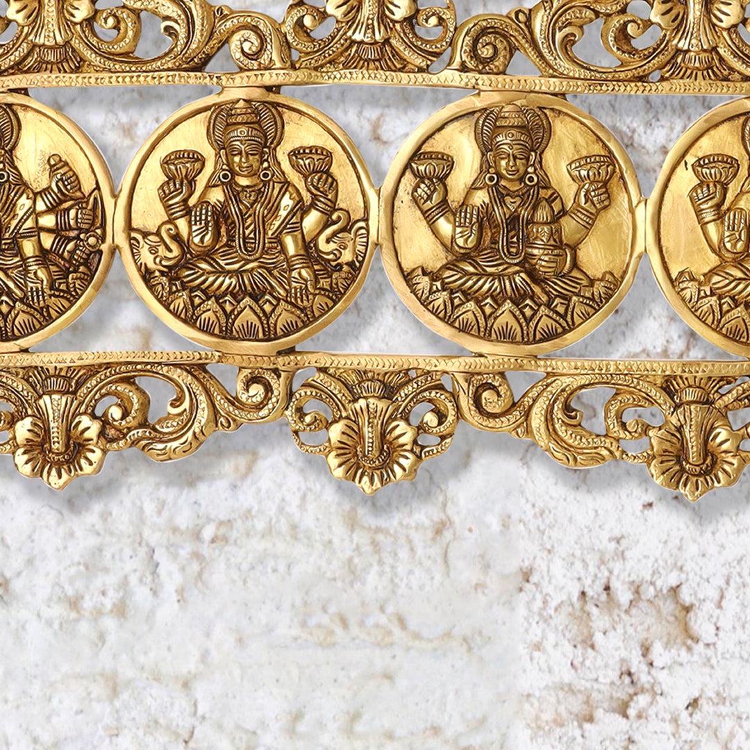 Brass Ashtalakshmi Wall hanging  (11 Inch) - Image 6